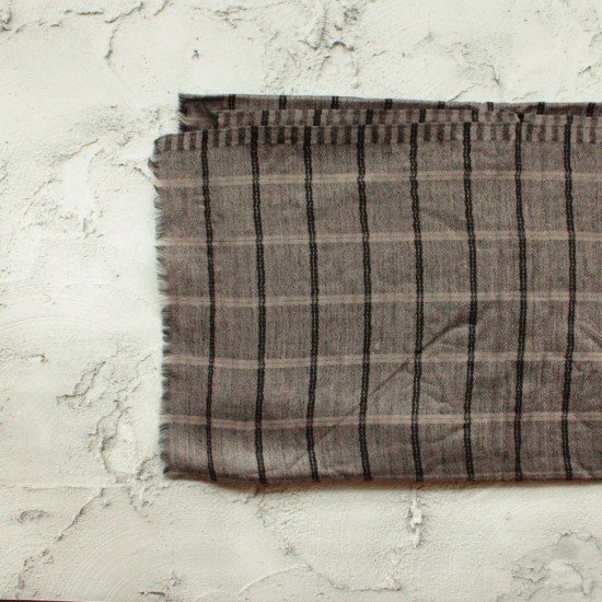 Black on Grey check Kani Stole