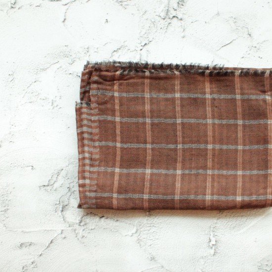 Brown check Kani Stole