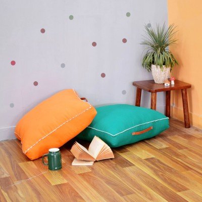 Square Leather handle Floor Cushion Square Leather handle Floor Cushion
