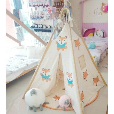 Fox embroidered Teepee tent Fox embroidered Teepee tent