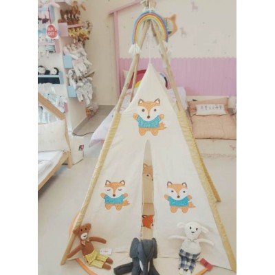 Fox embroidered Teepee tent Fox embroidered Teepee tent
