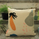 Abstract Eggplant Cushion