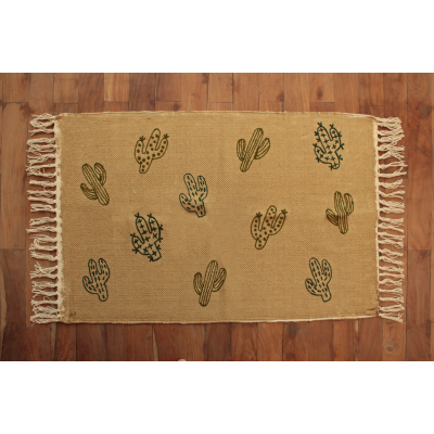 Green cactus embroided Rug Green cactus embroided Rug
