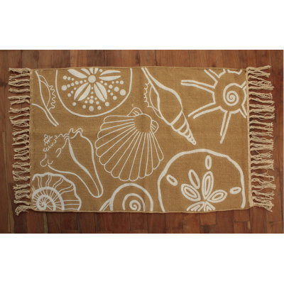 Sea shell embroided Rug Sea shell embroided Rug