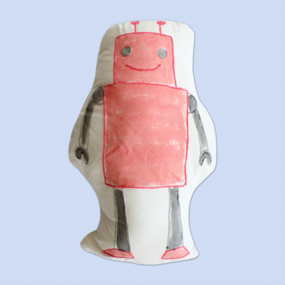 Robot handpainted Cushion Robot handpainted Cushion