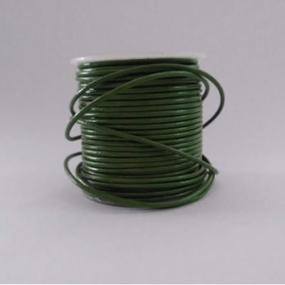 Bottle green leather cord Bottle green leather cord