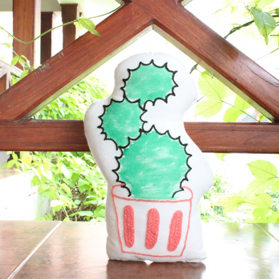 Pricklypear cactus Shape Cushion