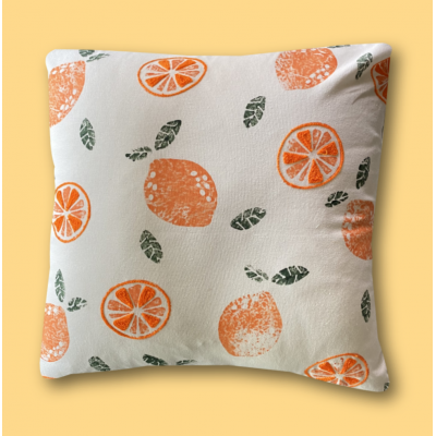 Lemon Block Printed Cushion Lemon Block Printed Cushion