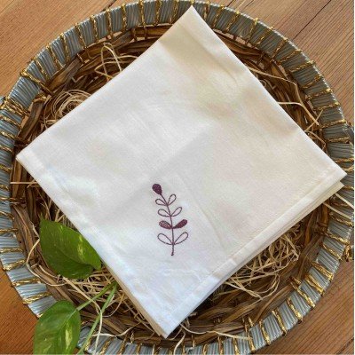 Leaf Emdroidered Napkin(Set of 6) Leaf Emdroidered Napkin(Set of 6)