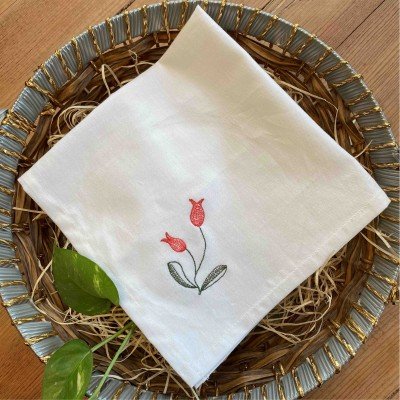 Tulip Emdroidered Napkin(Set of 6) Tulip Emdroidered Napkin(Set of 6)