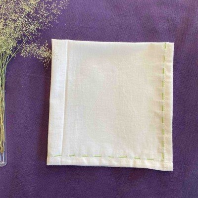 Green Katha Napkin (Set Of 2) Green Katha Napkin (Set Of 2)