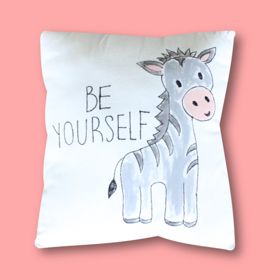 Be yourself Zebra Cushion