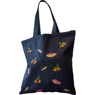 Lips and Cherry Tote  Lips and Cherry Tote