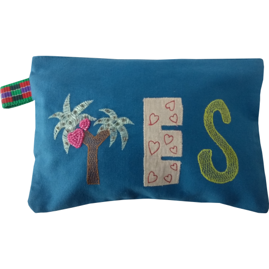 Blue Yes Pouch