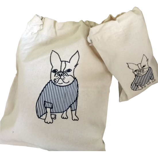 Pug Drawstring Bag
