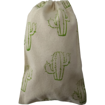 Cactus Block printed Drawstring Bag Cactus Block printed Drawstring Bag