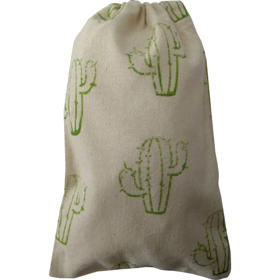 Cactus Block printed Drawstring Bag
