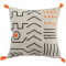 Orange Geometric Cushion