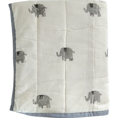Elephant Block Printed Quilt Elephant Block Printed Quilt