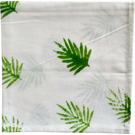 Palm Leaf Block Printed Napkin(Set of 6)