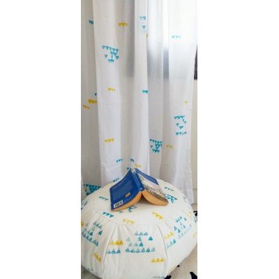 Triangle Block Printed Curtain Triangle Block Printed Curtain
