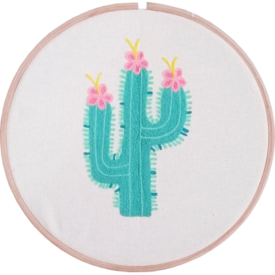Three Flower Cactus Hoop Three Flower Cactus Hoop