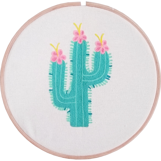 Three Flower Cactus Hoop