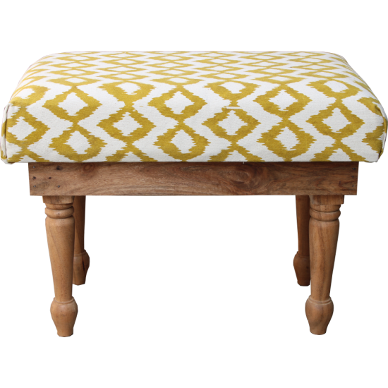 Yellow Ikat Stool