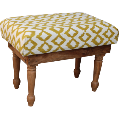 Yellow Ikat Stool Yellow Ikat Stool