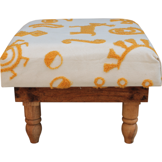 Yellow Square Stool