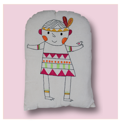Red Indian Boy cushion Red Indian Boy cushion