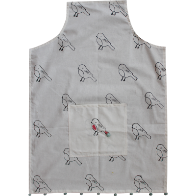 Bird block printed Apron Bird block printed Apron