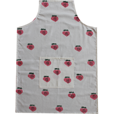 Strawberry block printed apron Strawberry block printed apron
