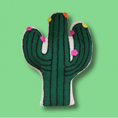 Green Crochet Cactus Shape Cushion Green Crochet Cactus Shape Cushion