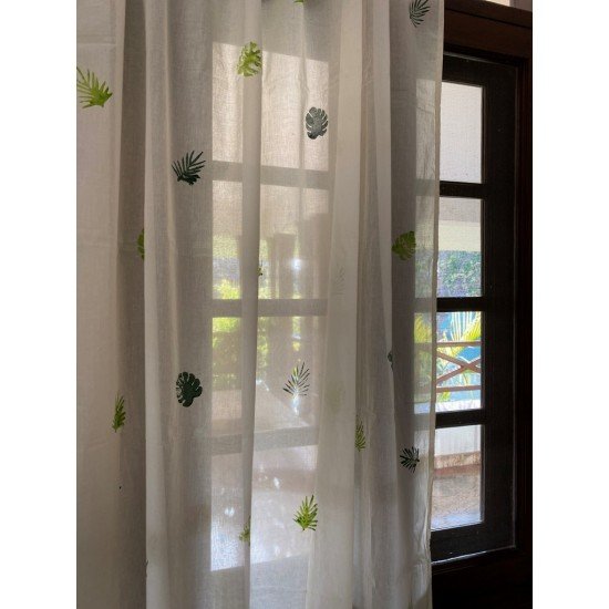 Leaf Block Printed Curtain