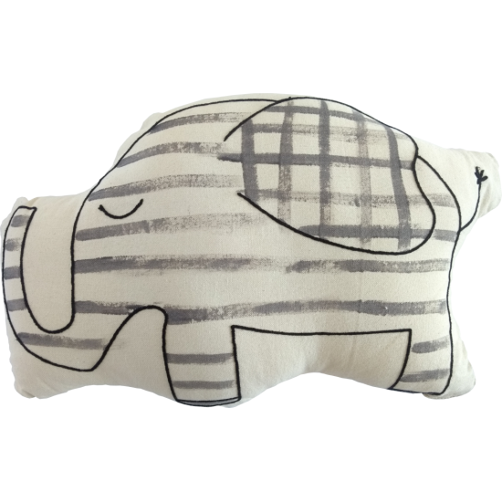 Elephant Handpaint Shape Cushion