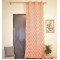 Peach Ikat Handloom Curtain
