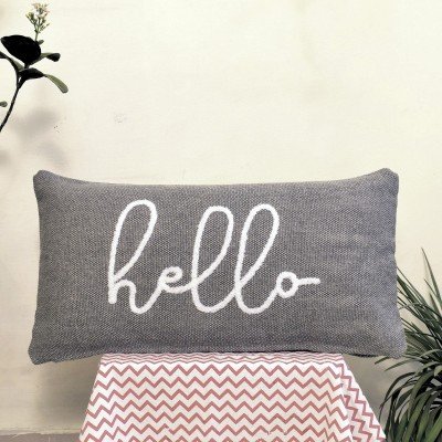 Hello Embroidered Cushion Hello Embroidered Cushion
