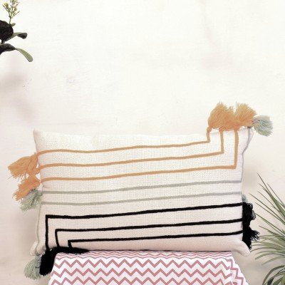 Abstract Lines Embroidered Cushion Abstract Lines Embroidered Cushion