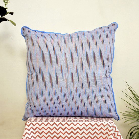 Multi Lines Ikkat Handloom Cushion