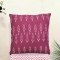 Deep Pink White Ikkat Handloom Cushion