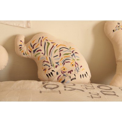 Tiger Colourful Embroidered shape Cushion Tiger Colourful Embroidered shape Cushion