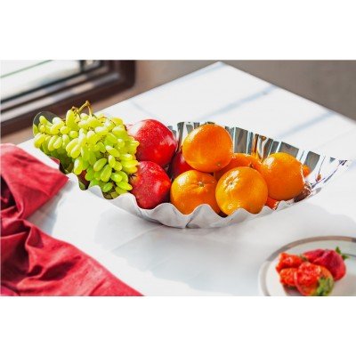 Oval Curly Metal Bowl Oval Curly Metal Bowl