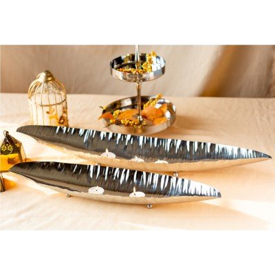 Curly Boat Metal Platter Curly Boat Metal Platter