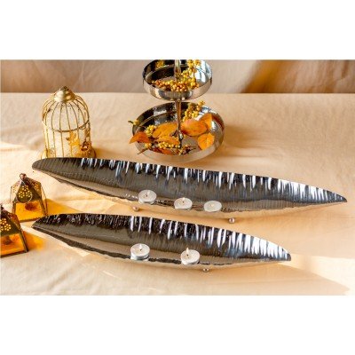 Curly Boat Metal Platter Curly Boat Metal Platter