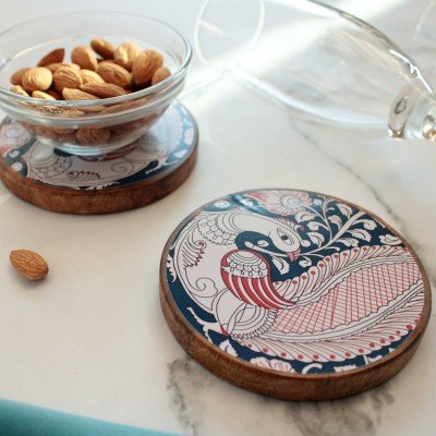 Peacock Wood Coaster Peacock Wood Coaster