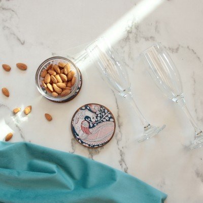 Peacock Wood Coaster Peacock Wood Coaster