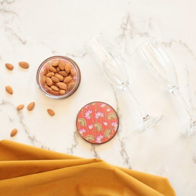 Lotus pond Wood Coaster Lotus pond Wood Coaster