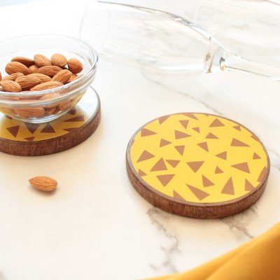 Triangles Wood Coaster Triangles Wood Coaster