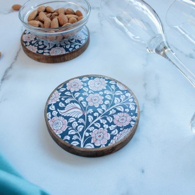Floral Wood Coaster Floral Wood Coaster